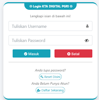 Register PGRI Banten - Persatuan Guru Republik Indonesia Cabang Kabupaten Banten